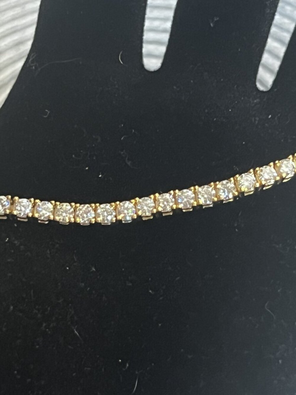 ✨💎 Genuine Moissanite Gold-Tone Tennis Bracelet | 8 CTW | 925 Silver